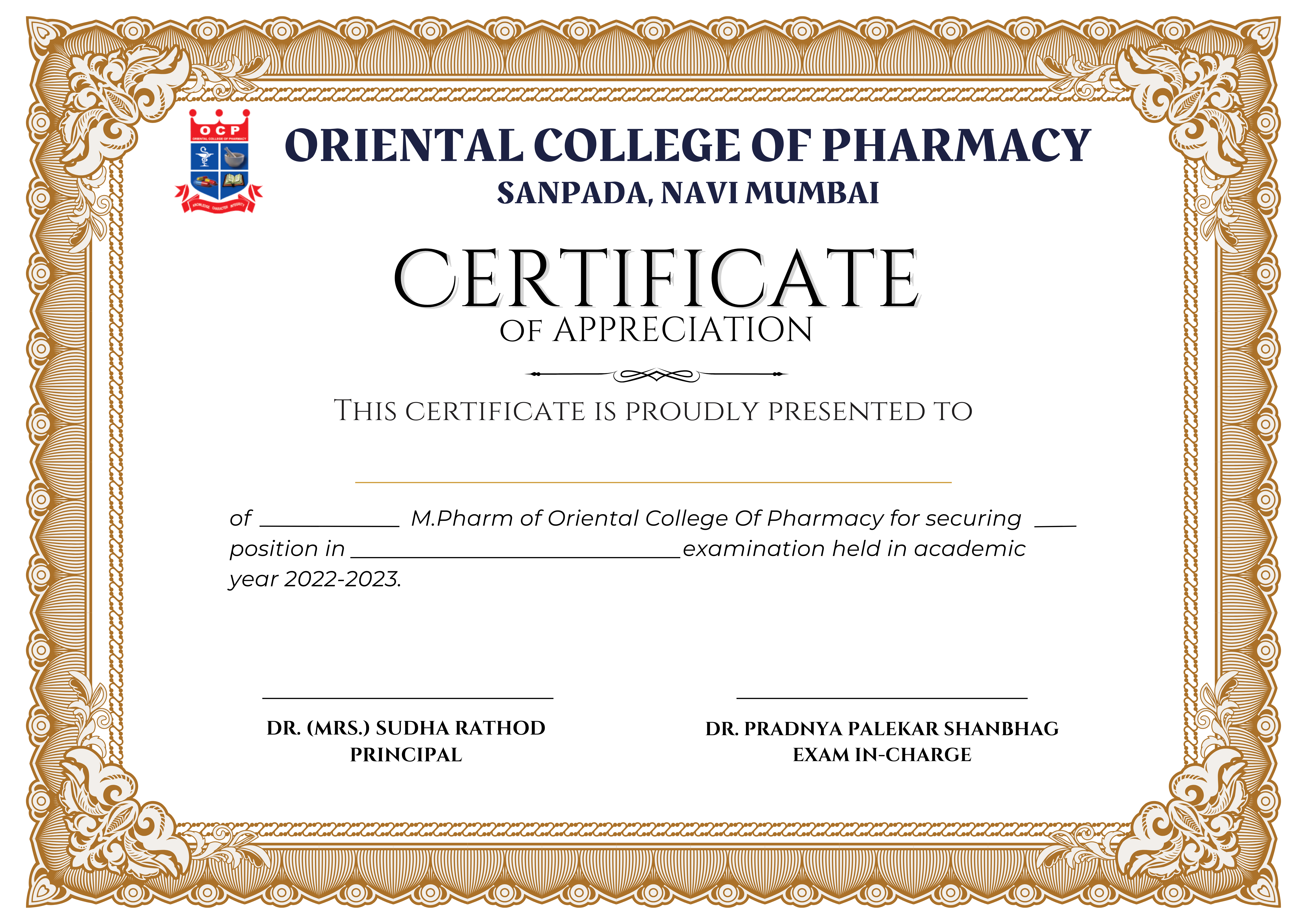Student Council certificate asset